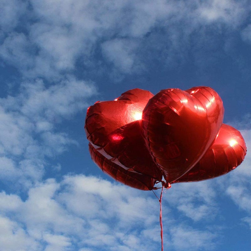 MixTeach 6 Pieces 32'' Large Heart Shaped Balloons Huge Foil Balloons Valentine's Day Balloons Red Heart Balloons for Wedding Engagement Anniversary Decor Party Favor Supplies (Red 6pcs) - Image 4