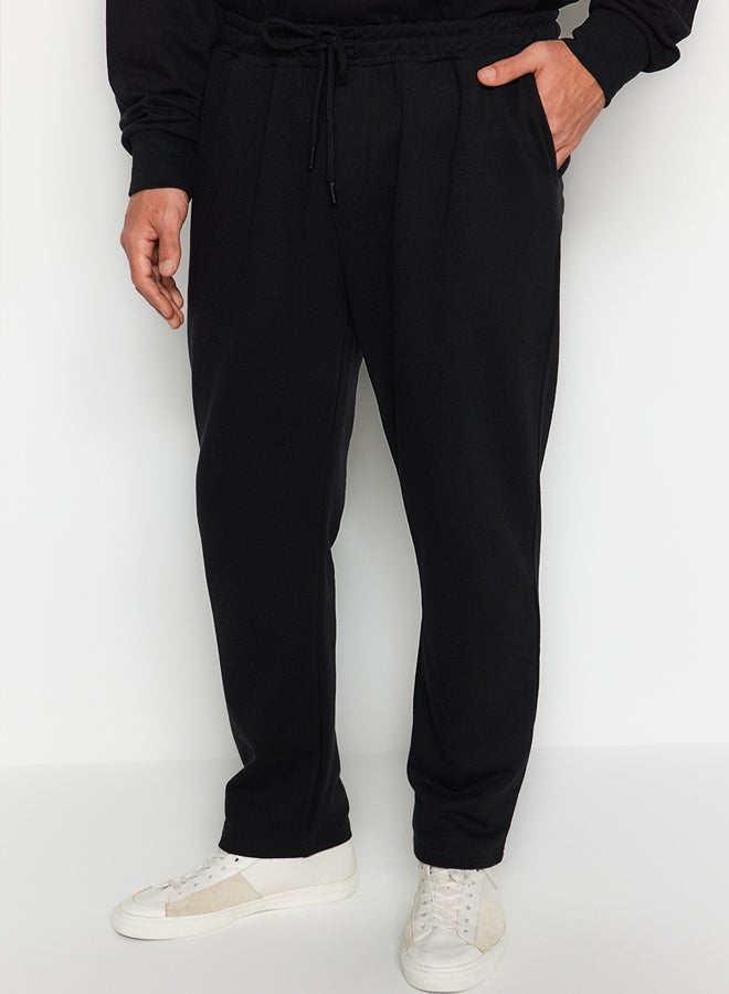 trendyol Limited Edition Black Men's Regular/Regular Fit Thick Sweatpants.  - Image 2