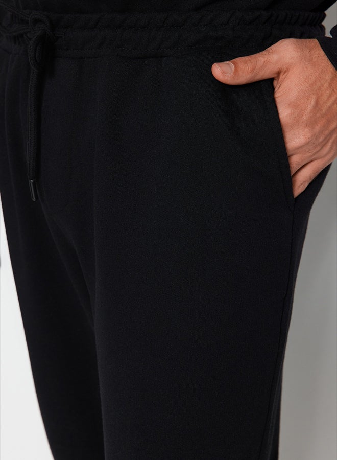 trendyol Limited Edition Black Men's Regular/Regular Fit Thick Sweatpants.  - Image 4