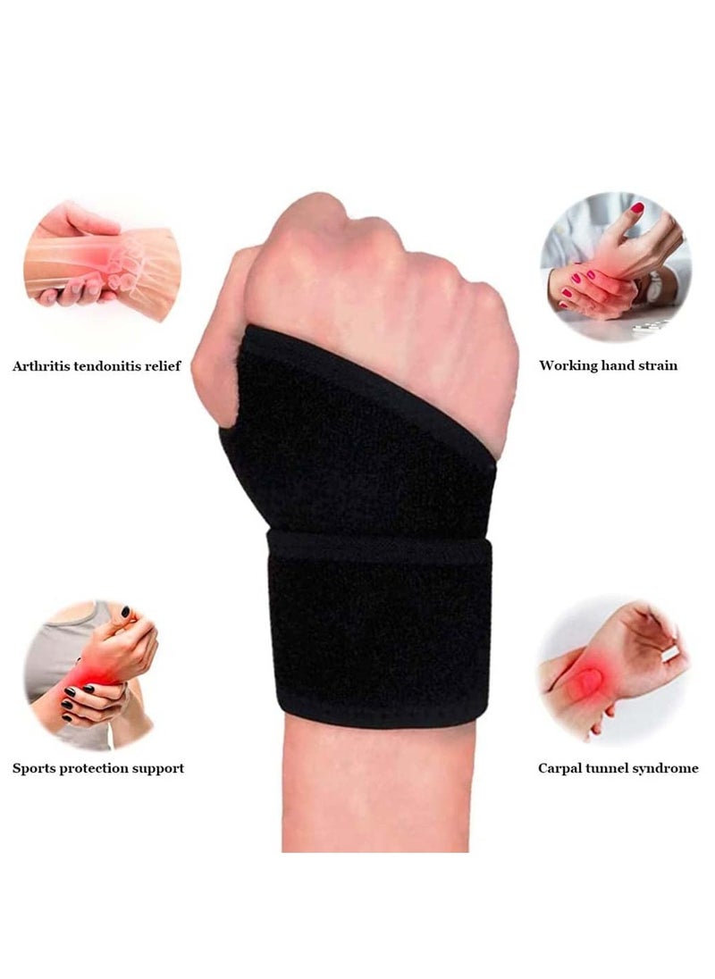 Generic Wrist Brace for Carpal Tunnel - Arabest 2 Pack Adjustable Wrist Wrap for Men and Women, Wrist Support for Sports Protecting, Tendonitis Pain Relief, Carpal Tunnel, Arthritis  - Image 3