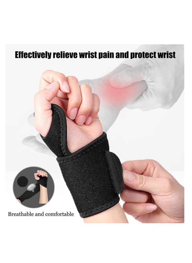 Generic Wrist Brace for Carpal Tunnel - Arabest 2 Pack Adjustable Wrist Wrap for Men and Women, Wrist Support for Sports Protecting, Tendonitis Pain Relief, Carpal Tunnel, Arthritis  - Image 4