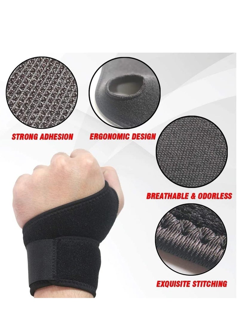 Generic Wrist Brace for Carpal Tunnel - Arabest 2 Pack Adjustable Wrist Wrap for Men and Women, Wrist Support for Sports Protecting, Tendonitis Pain Relief, Carpal Tunnel, Arthritis  - Image 5