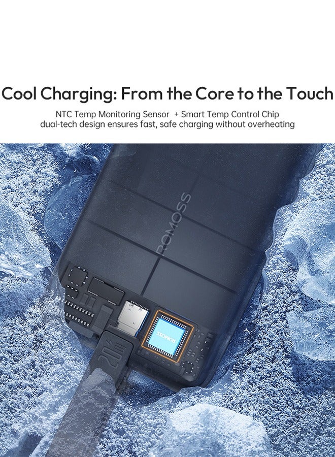 روموس بنك طاقة مغناطيسي WMS10، شاحن محمول لاسلكي 15 واط للشحن السريع، حزمة بطارية Magsafe شحن سلكي 20 واط، شاحن Magsafe لهواتف iPhone 12-16، سامسونج، شاومي - Image 3