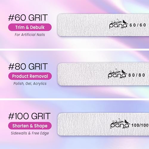 Pana 10pcs - PANA Jumbo Double-Sided Emery Nail File for Manicure, Pedicure, Natural, and Acrylic Nails - Zebra (Grit 180/180) - Image 4
