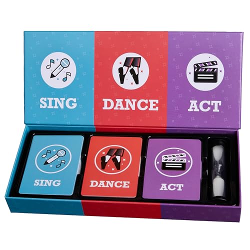 Plearn Pieces Sing Dance Act The Performance Party Game 3 Players School Games Family Games Stocking Stuffers Birthday Gift - Image 1
