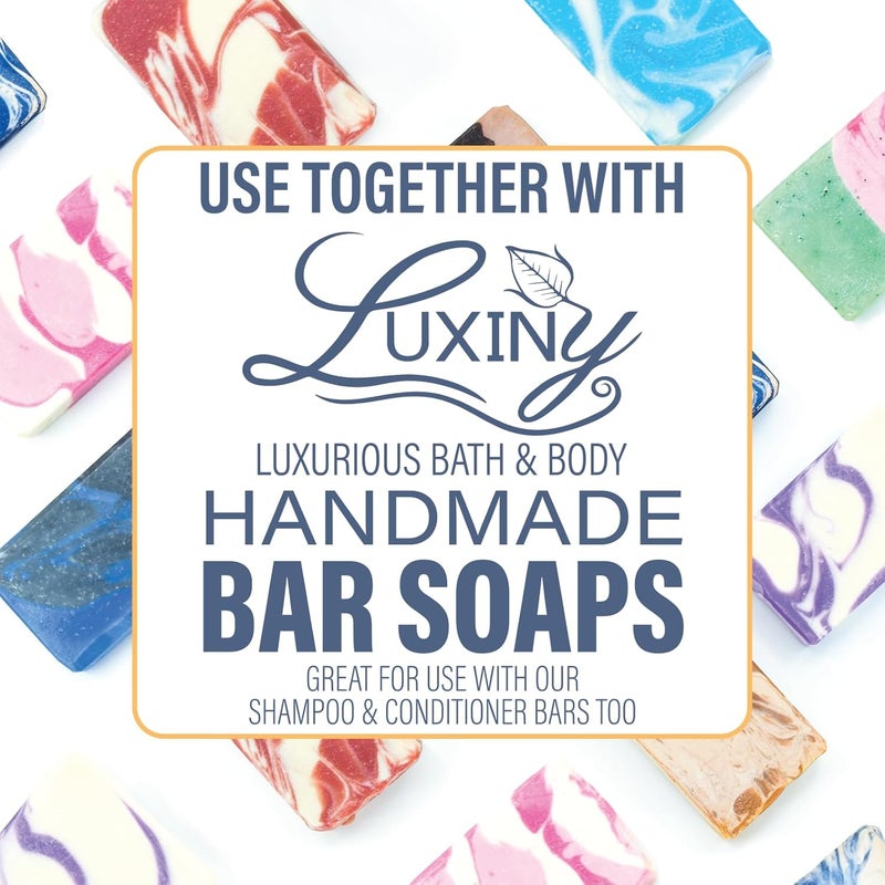 Luxiny Soap Savers for Bar Soap, American Made by , Lifts Soap in Soap Dishes & Shower Soap Holders -Handmade Soap Lasts Longer - Made from Plant Based Materials, 2 PK (Sapphire Royal Blue) - Image 3