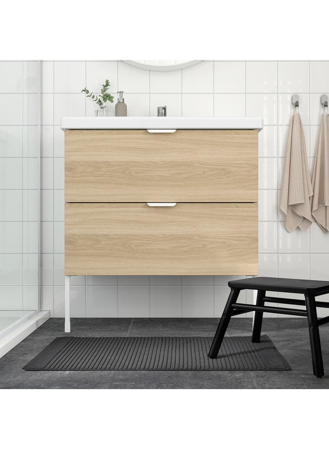 Zaboon Bath mat, dark grey, 50x80 cm - Image 3