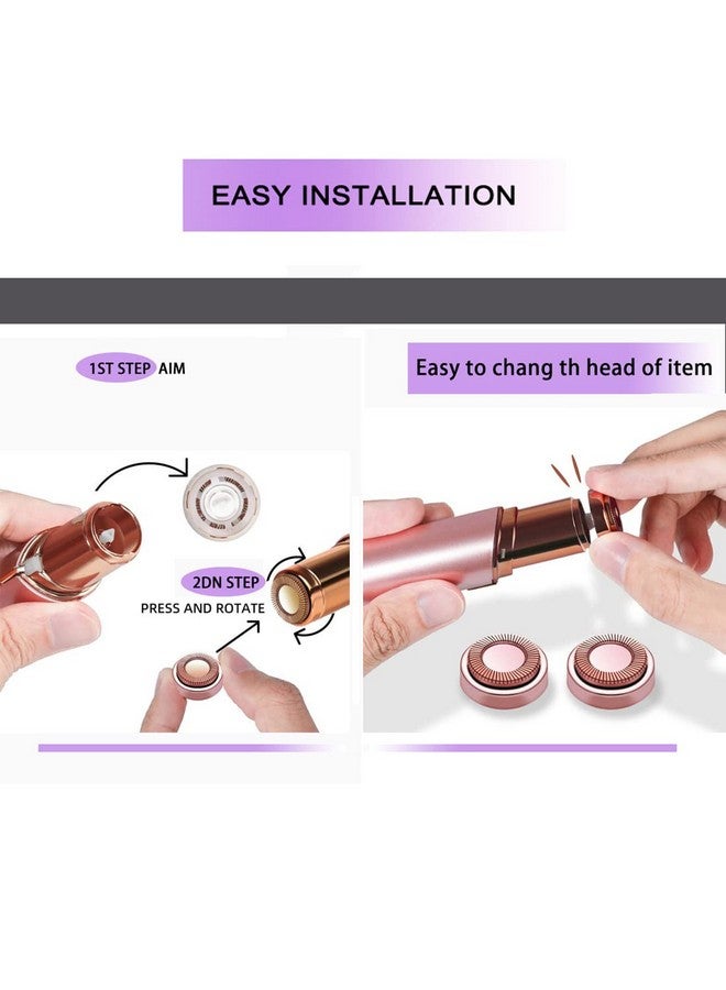 L Hair Remover Replacement Heads For Generation 1 Finishing Touch Flawless Facial Hair Removal Tool For Women,18K Gold-Plated Rose Gold 4 Count,First Generation By Bechy.