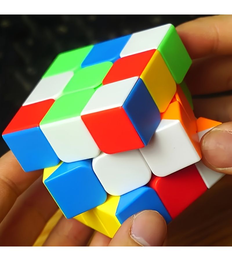 مكعب صغير ثلاثي الأبعاد (3×3) بلون واحد، يدور بسلاسة وسرعة، لعبة سحرية تعليمية. - Image 4