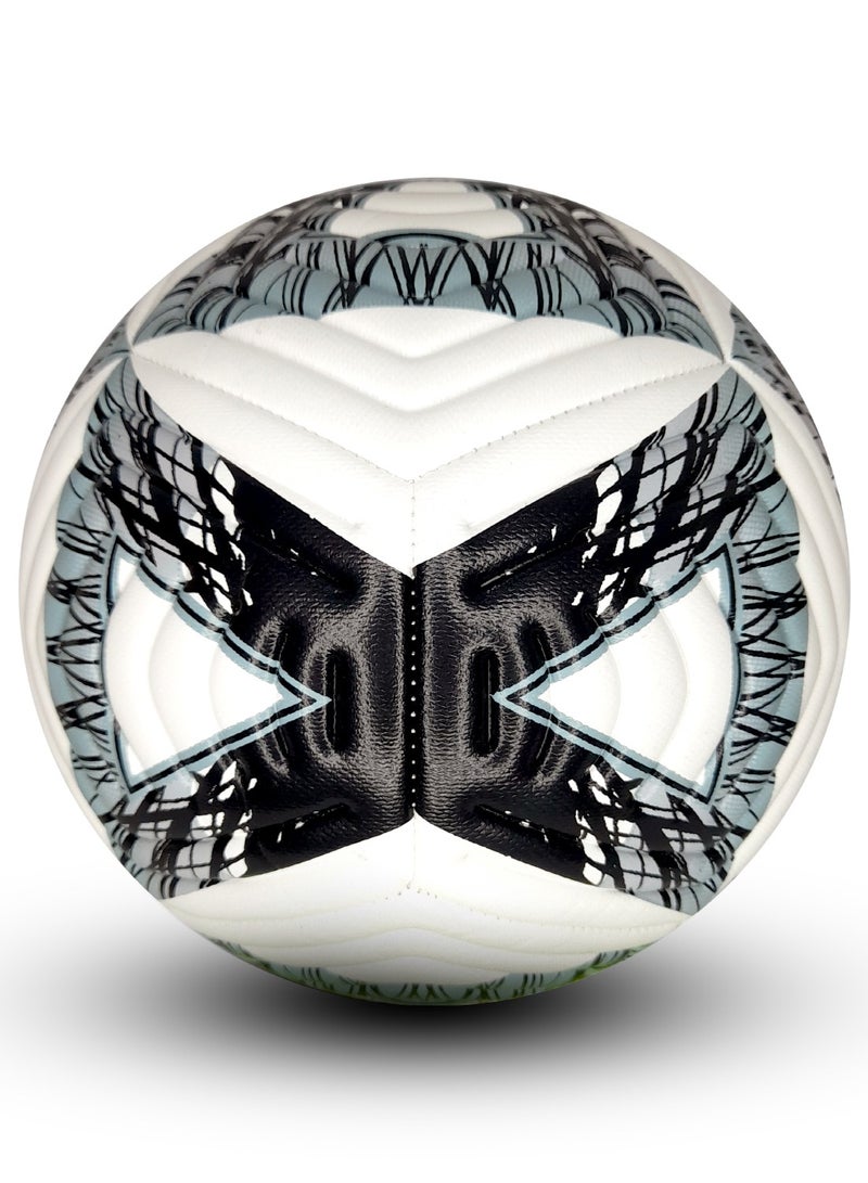 H PRO Pro Size 5 Training Football – Soft Touch, Enhanced Grip, Ideal For Beginners & Advanced Players | Grey - Image 2