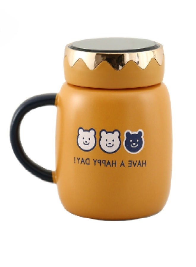 Decorative Creative Ceramic Coffee Cups with Lid