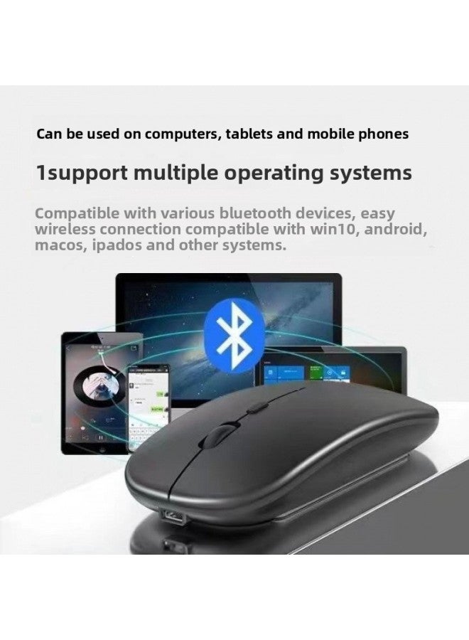 Wireless Mouse Charging Silent Bluetooth Dual-Mode Home Office Laptop Desktop Unlimited Mouse Silent-Specification:Rose Gold Wireless Version [rechargeable + Silent]  - Image 4