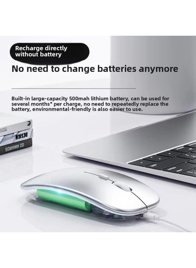 Wireless Mouse Charging Silent Bluetooth Dual-Mode Home Office Laptop Desktop Unlimited Mouse Silent-Specification:Rose Gold Wireless Version [rechargeable + Silent]  - Image 5