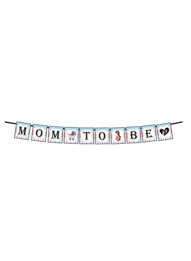 SYGA Mom to Be Banner for Baby Shower Decorative Party Photo Props Banner - Image 1