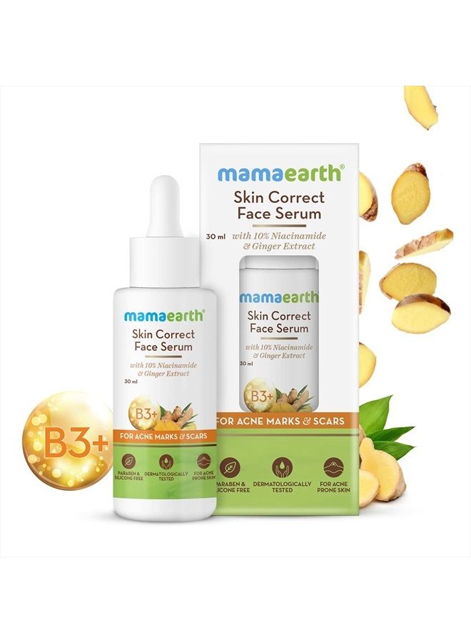 Mamaearth Mamaearth Skin Correct Face Serum Acne Scars removal cream with Niacinamide and Ginger Extract - 30 ml - Image 2