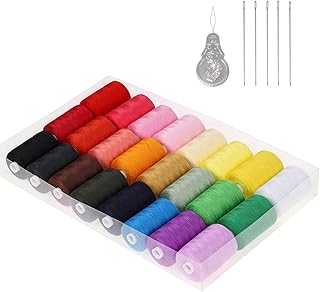 NEX Sewing Thread Assortment Cotton Spools Thread for Sewing Machine, 24 Colors 1000 Yards Each - Image 1