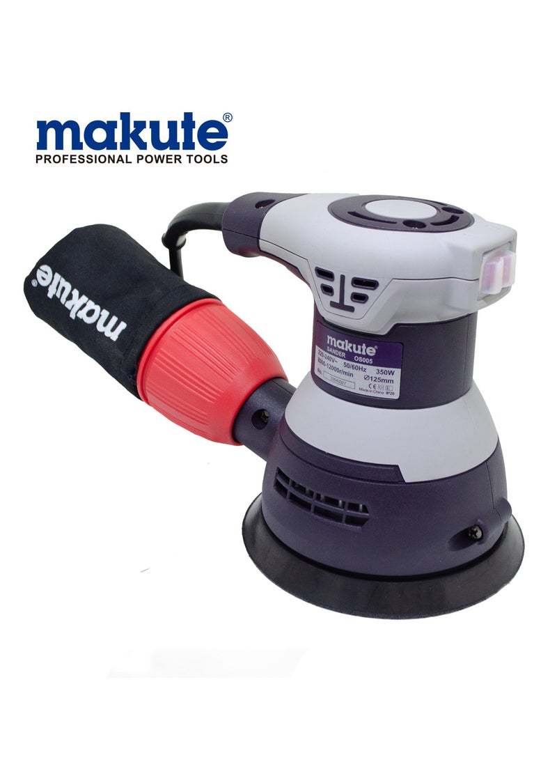 makute High-Performance 350W Orbital Sander with Efficient Ideal For Paint/Varnish/Cleaning Glass/Removing Rust (OS005) - Image 1