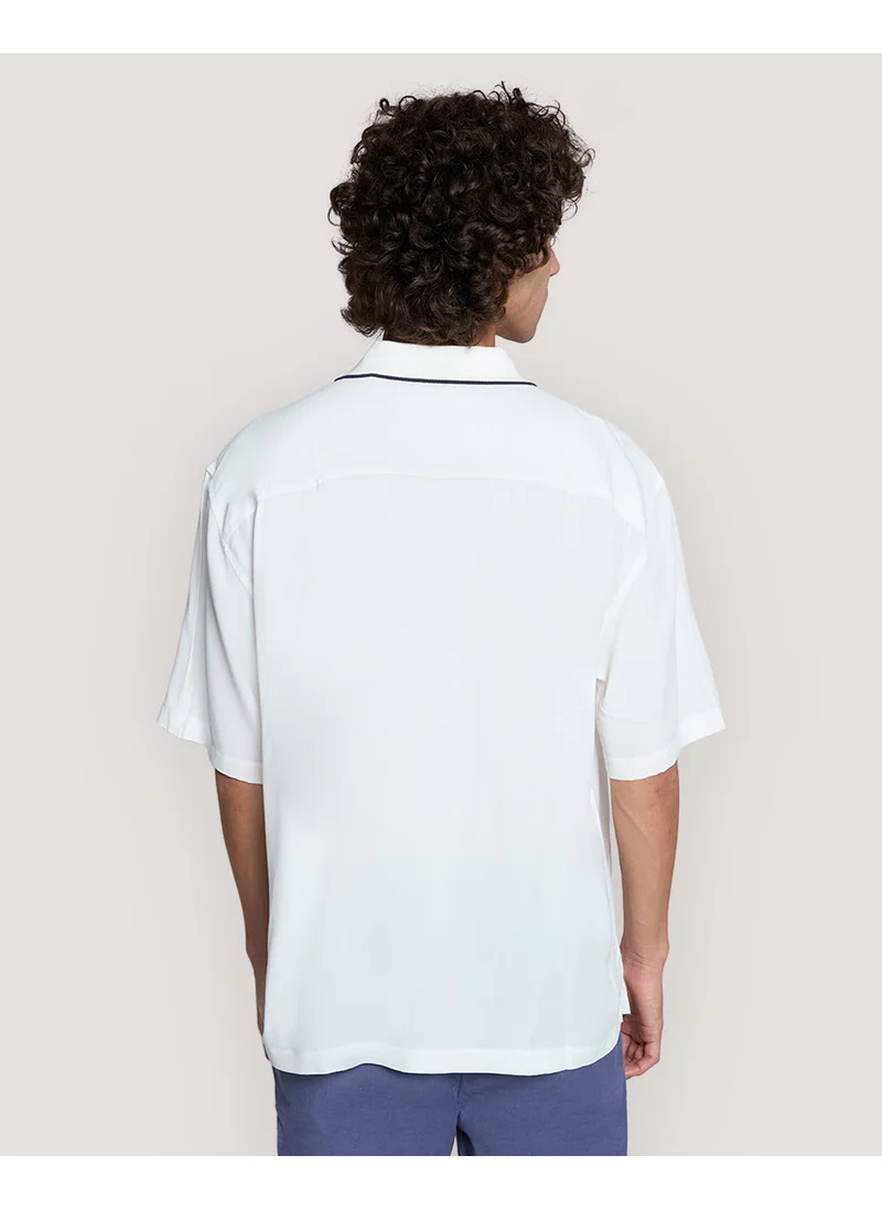 غانت Gant Relaxed Fit Short Sleeve Viscose Shirt