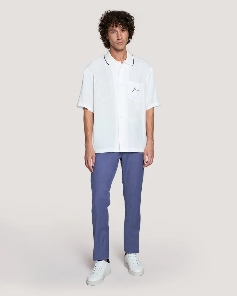 Gant  Gant Relaxed Fit Short Sleeve Viscose Shirt for Men | Best Price UAE