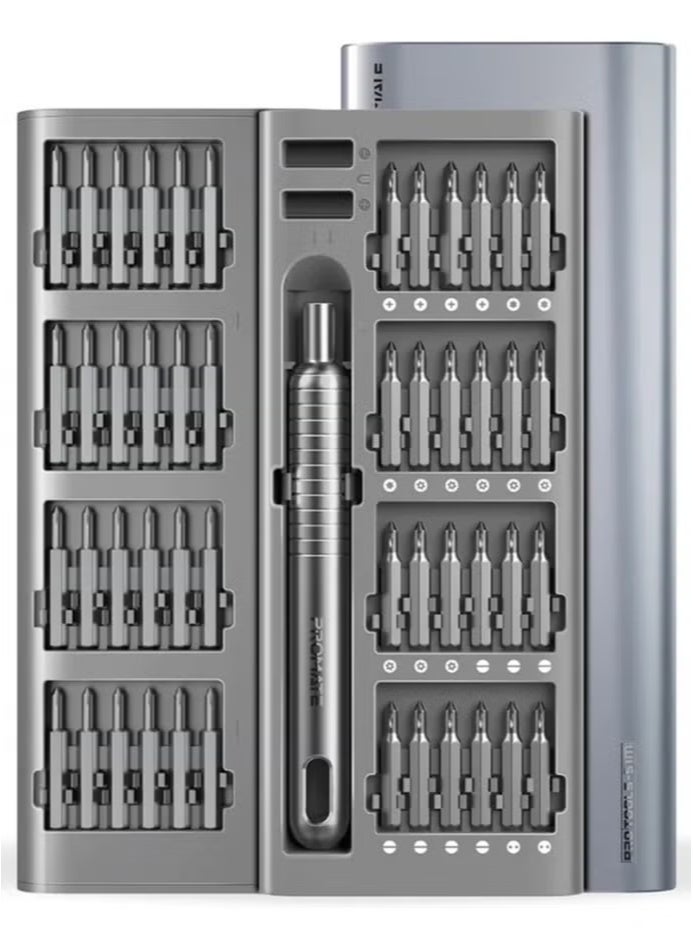PROMATE Screwdriver Set, Premium 31-in-1 Aluminum Alloy Precision Screwdriver Kit with 48 S2 Steel Bits, Anodic Oxidation, Magnetic Storage Box, Pop-up Case and Durable Construction for Electronics  - Image 1