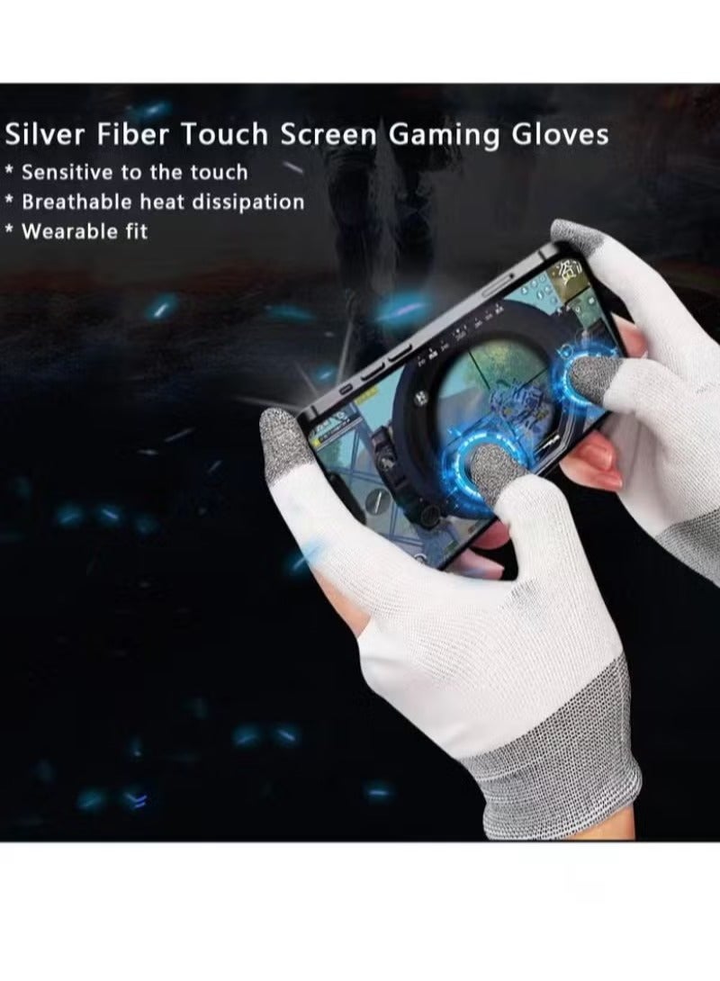General 2 Pairs E-Sports Gaming Gloves, Gaming Finger Sleeves, Anti-Sweat Breathable, Thumb Sleeves for Highly Sensitive Nano-Silver Fiber Material + Nylon, for PUBG Mobile Phone Games Accessories  - Image 4