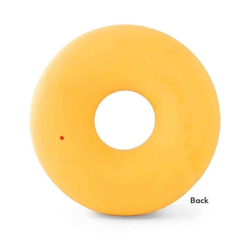 ZippyPaws ZippyTuff Dog Chew Toy - Durable Rubber Chew Ring Toy, Puppy Teething Toys, Tough & Squeaky Toys for Small, Medium, & Large Dogs, Flexible TPR Material - Blueberry Donut - Image 2