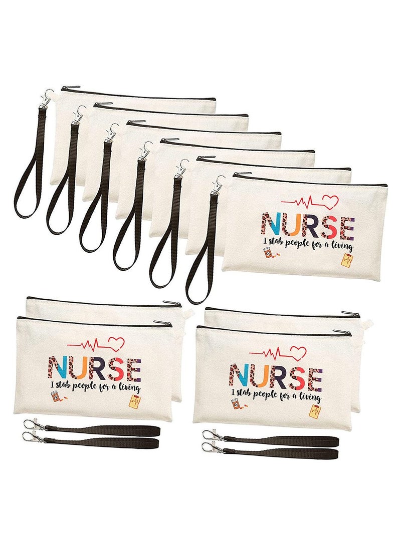 PRINTSHOP4ME Nurse Appreciation Gift - Cosmetic Bag - Multi Purpose Full Zipper Pouch with Funny Designs Print - Nursing Supplies and Practitioner Gifts - Survival kit (Design 1)  - Image 2