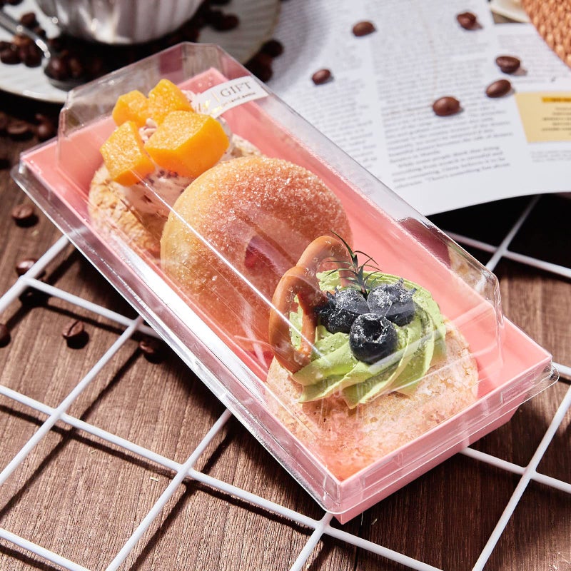 Ocmoiy Charcuterie Boxes with Clear Lids, 50 Pack Pink Bakery Boxes, Cookie Boxes, Small Treat Boxes for Pastry, Sandwich, Cupcakes, Strawberries, Dessert To Go Containers - Image 5
