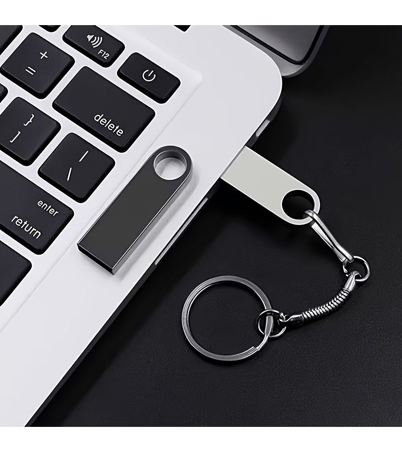 USB Flash Drive 2.0 116GB Metal Rod Shaped Portable Disk Silvery - Image 4