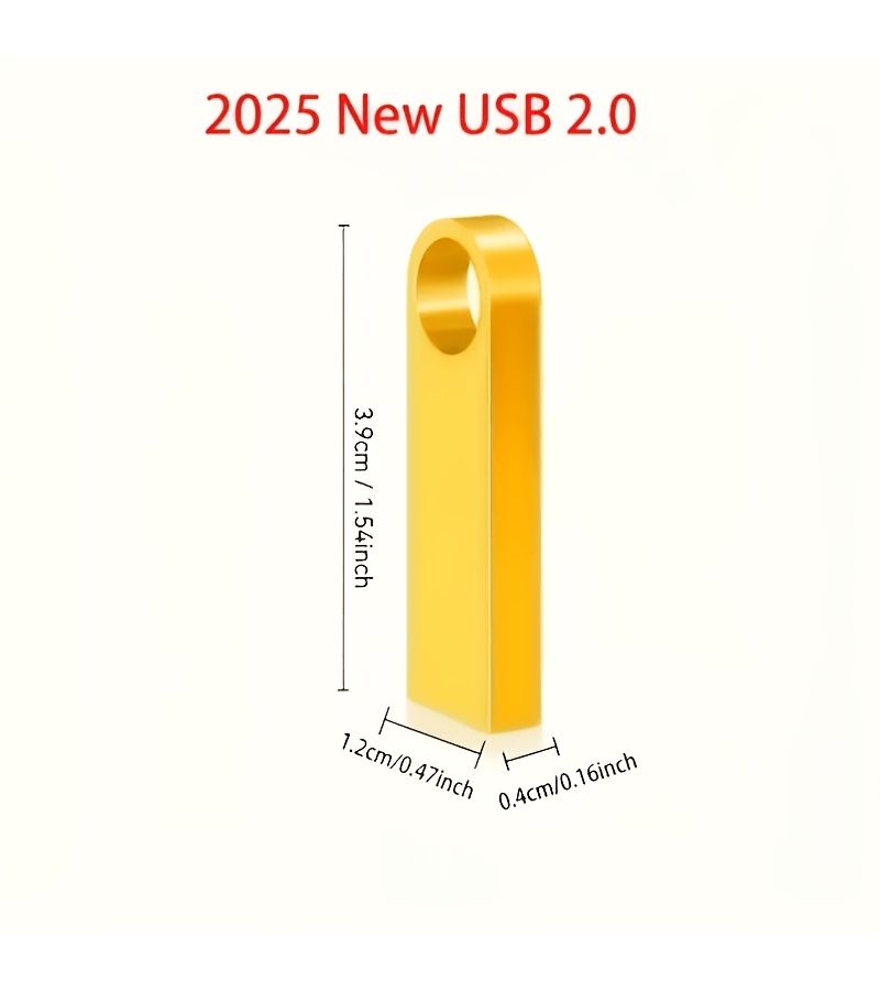 USB Flash Drive 2.0 116GB Metal Rod Shaped Portable Disk Silvery - Image 3