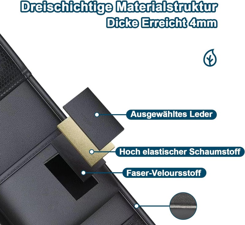 VEHIRIE 3-in-1 Car Organiser with Folding Table & Seat Protector - Black - Image 4