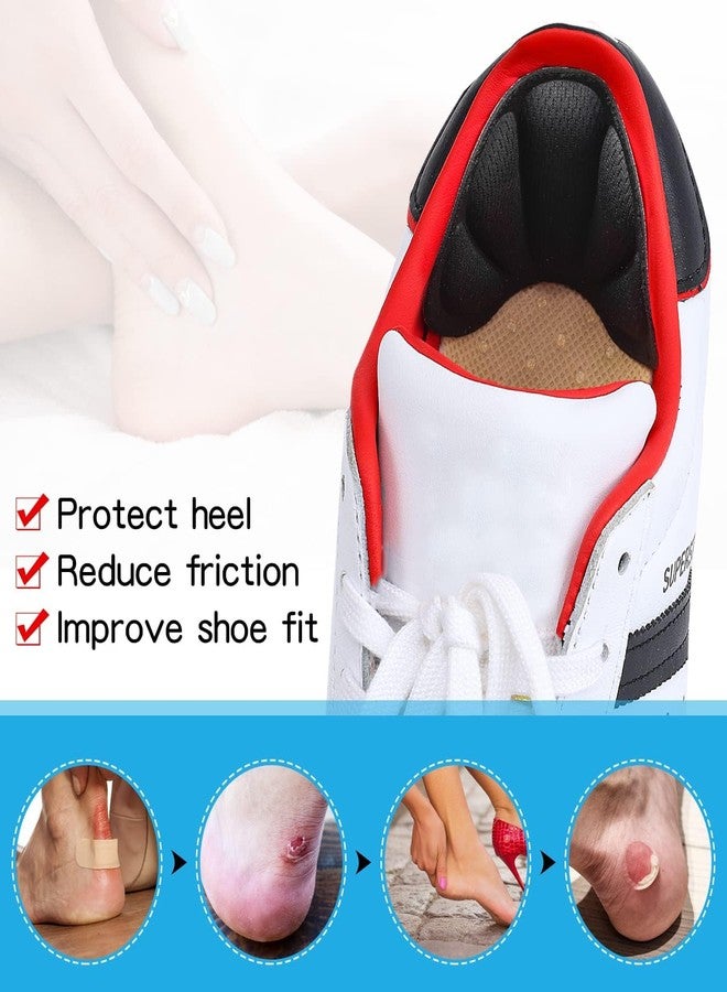 Huethy Heel Cushion Pads, Adhesive Back of Heel Grips Inserts for Boots, Too Big Loose Shoes, Reusable Heel Guards Liners for Women Men, Improve Shoe Fit, 4PCS-Black+4PCS-Black-B - Image 2