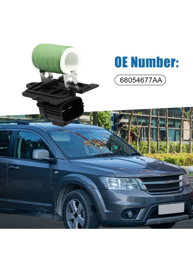 A ABSOPRO Front Right Engine Cooling Fan Resistor Motor Relay 68054677AA for Dodge Journey 2009-2018 Plastic Black Green - Image 2