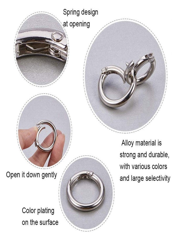 ZLYY 4Pcs Spring Clip Round Carabiner Ring, 1" Diameter O Ring Snap Clip Trigger Spring Keyring Buckle Organizing Accessory/Metal Secure Holder/Durable and Rust-Proof (Brass) - Image 5