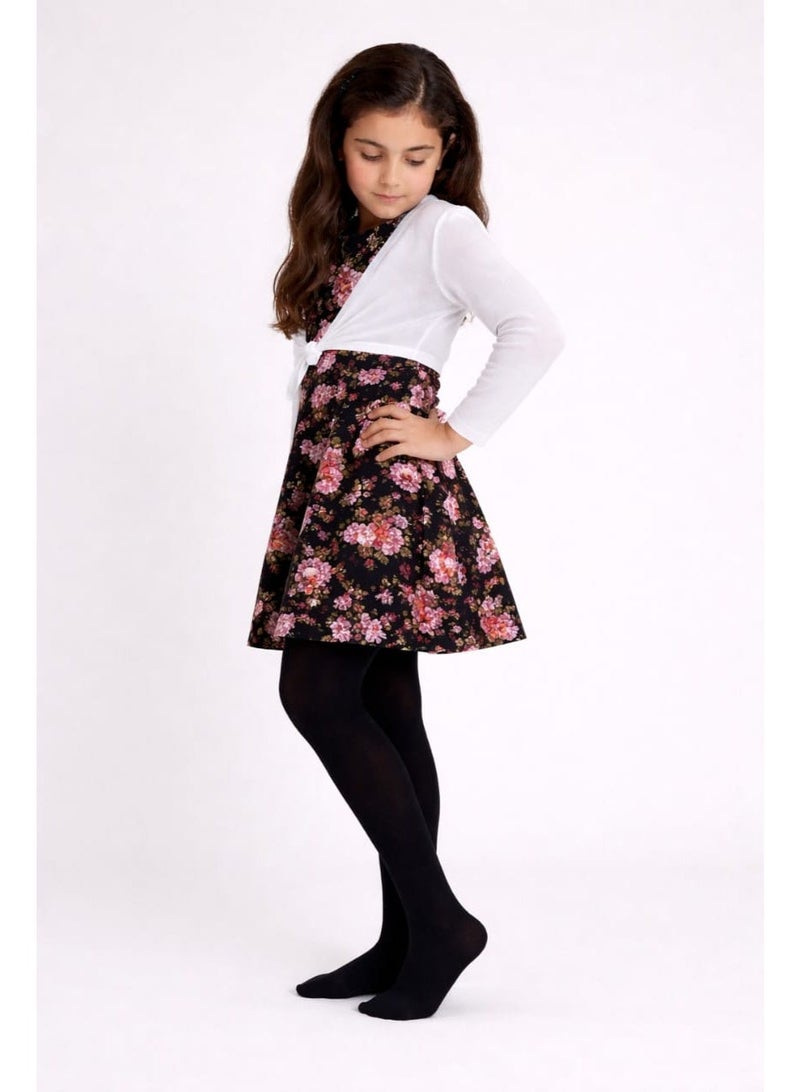 غالية جوارب كولون قطن طويلة للبنات من غالية – أسود | ناعمة ومطاطية ومناسبة للأطفال - Image 1