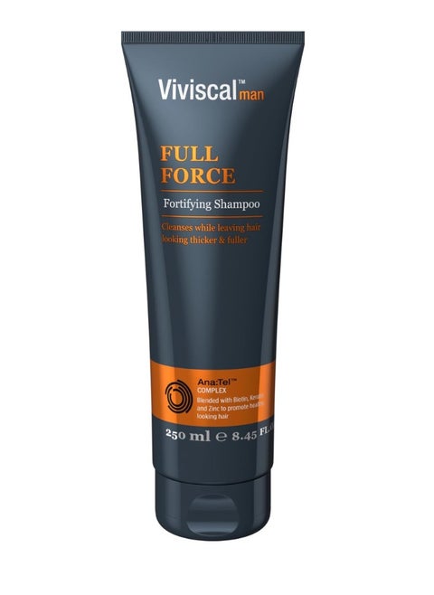 Full Force Fortifying Hair Thickening Shampoo for Men Formulated with Biotin, Keratin & Marine Collagen,  Shampoo for Thinning Hair, Hair Fall, and Hair Volume –  250ml