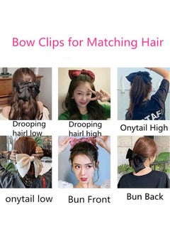 MXXGMYJ Big Hair Bows For Women Girls Hair Clips For Styling Bowknot French Barettes And Hair Clips For Women Girls Hair Bow Clips Accessories For Women Black  - Image 3