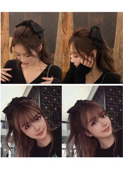 MXXGMYJ Big Hair Bows For Women Girls Hair Clips For Styling Bowknot French Barettes And Hair Clips For Women Girls Hair Bow Clips Accessories For Women Black  - Image 4