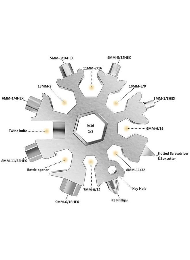 18-in-1 Multifunctional Wrench and Screwdriver -  Made of Stainless Steel - For Home and Travel / Model SPS10 - Image 2