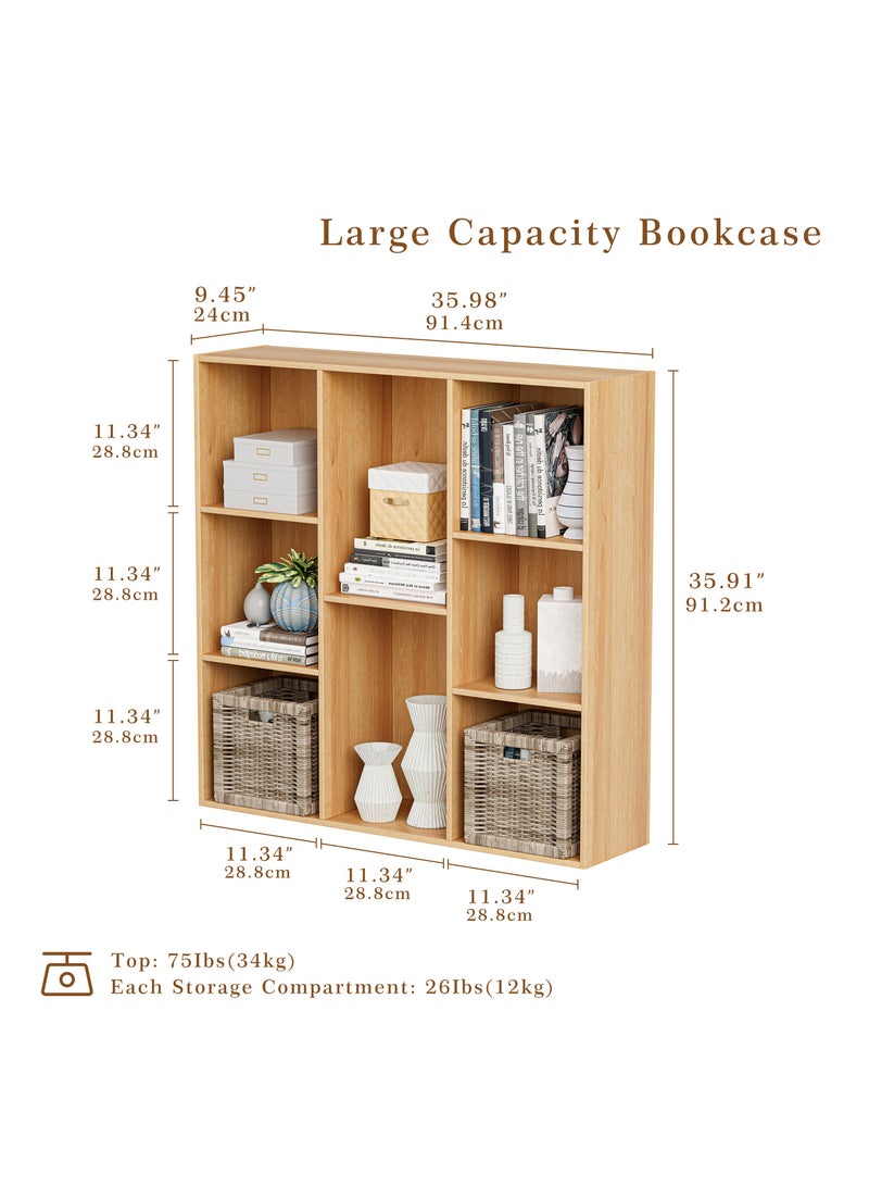 DOOHWAN 11in Cube Storage Organizer with Closed Back - Wooden Bookshelf Display Cubes for Home, Office, Closet Cabinet Organizer Shelf - Image 5
