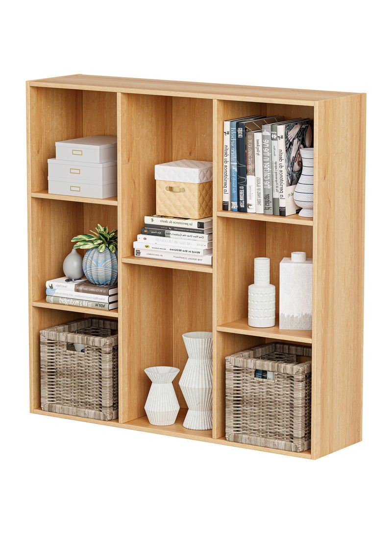 DOOHWAN 11in Cube Storage Organizer with Closed Back - Wooden Bookshelf Display Cubes for Home, Office, Closet Cabinet Organizer Shelf - Image 1