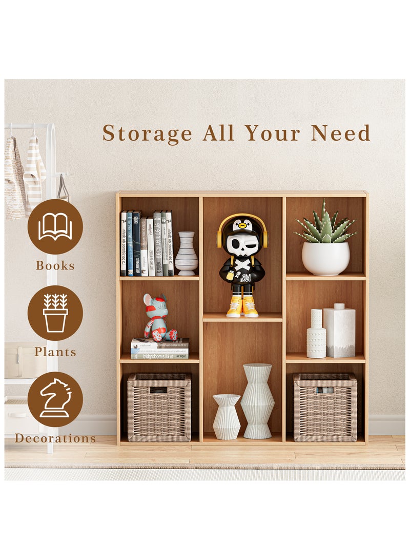 DOOHWAN 11in Cube Storage Organizer with Closed Back - Wooden Bookshelf Display Cubes for Home, Office, Closet Cabinet Organizer Shelf - Image 3