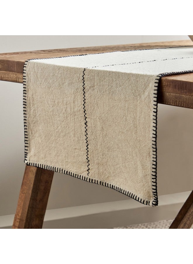 Home Box Naturio Stitch Table Runner 180 x 40 cm  - Image 3