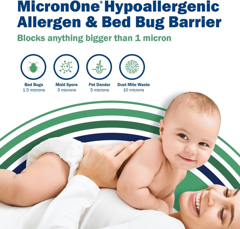 CleanRest Pro Mattress Protector Encasement, MicroPlush Fabric, Ultimate Sleep Surface Protection with Patented MicronOne Technology, Zip-N-Click Security, EZ-Fit, Waterproof (Twin XL) - Image 3