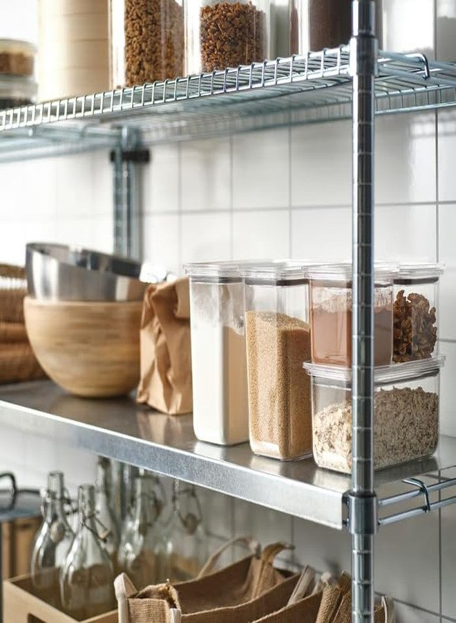 stoRk KORALLVIPPA Dry Food Jar with Lid, Set of 6, Transparent, Airtight, Stackable, Polystyrene-Acrylic, Dishwasher-Safe - Image 5