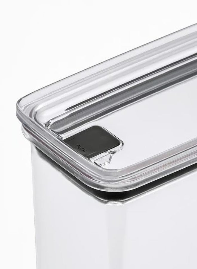 stoRk KORALLVIPPA Dry Food Jar with Lid, Set of 6, Transparent, Airtight, Stackable, Polystyrene-Acrylic, Dishwasher-Safe - Image 2