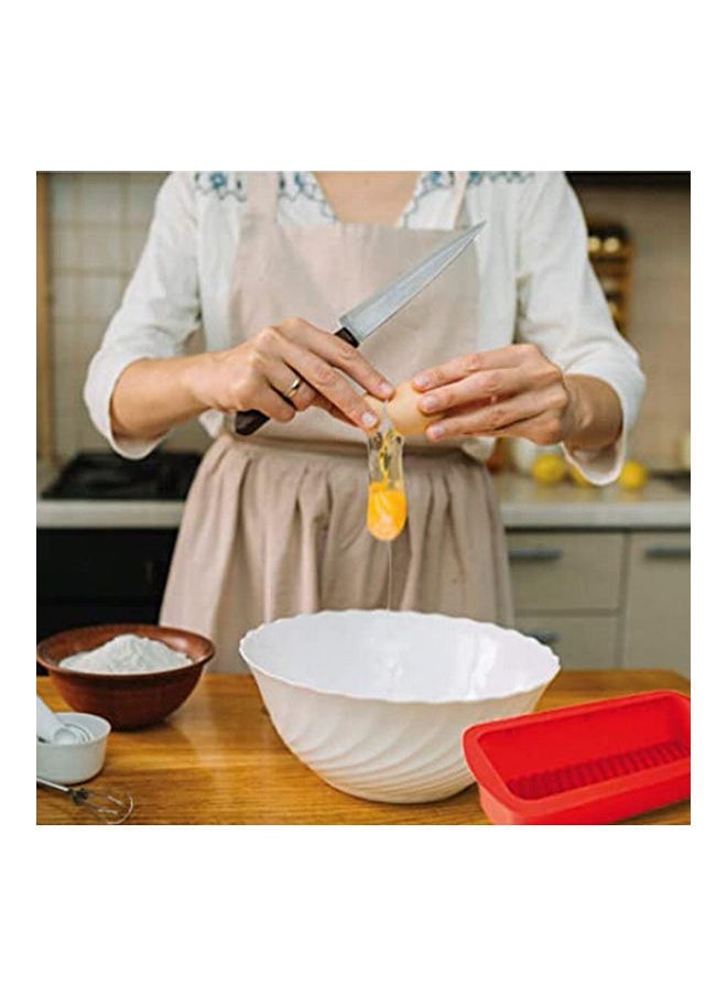 NIBEMINENT 2-Piece Rectangle Silicone Cake Toast Bread Loaf Mould Red  - Image 3