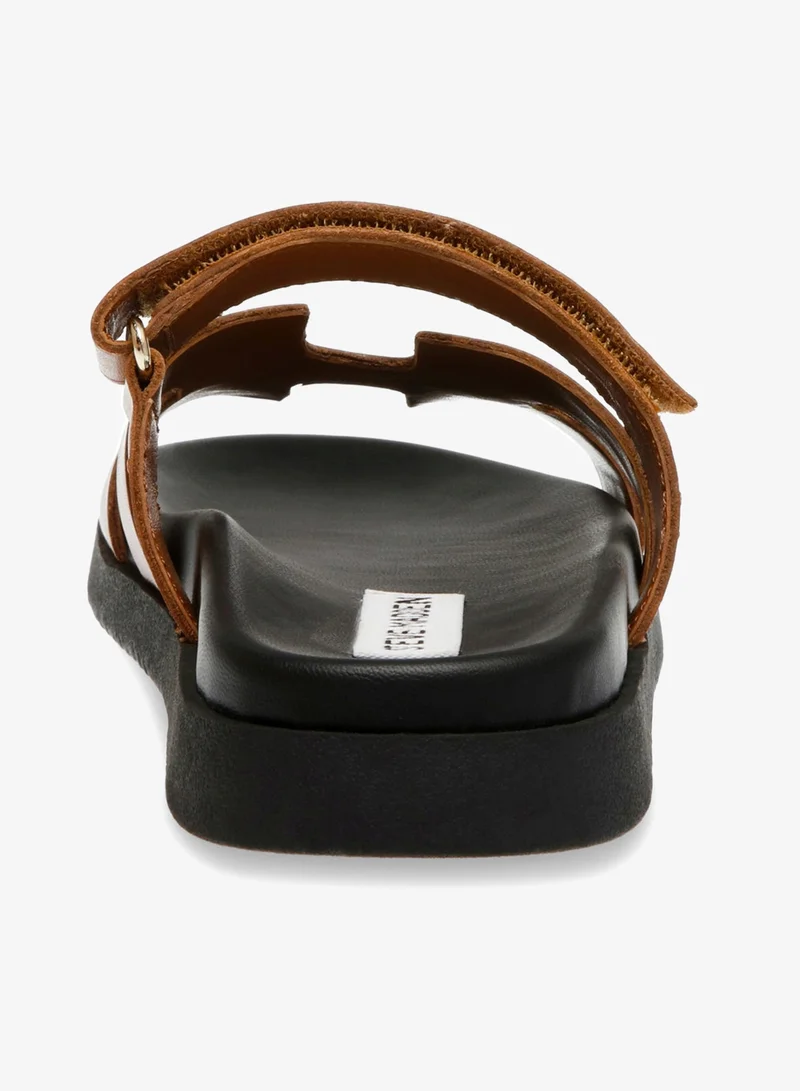 STEVE MADDEN  Mayven Camel Flat Sandals for Women | Best Price UAE