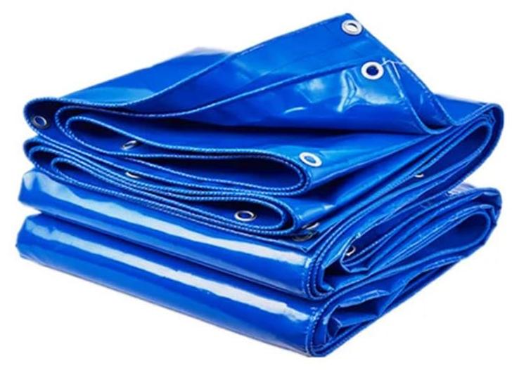 TARPEX ورقة قماش مشمع مقاومة للماء ثلاثية، مقاومة للأشعة فوق البنفسجية، معالجة بالأشعة فوق البنفسجية، حماية من الشمس، السقف، المطر، غطاء متعدد الاستخدامات من البولي إيثيلين (09 أقدام 06 أقدام، أزرق) (120 جرام-سمك جودة GEM) - Image 1