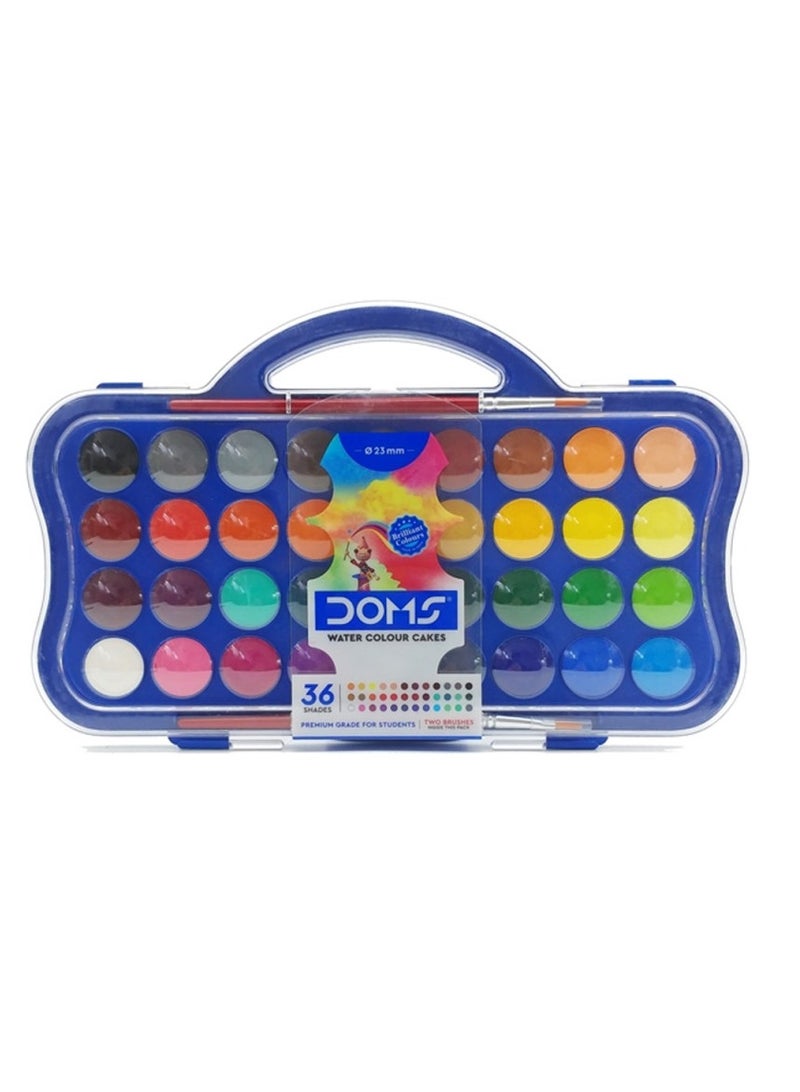 دومس 36 قطعة. كيك ألوان مائية (23 ملم) + 2 قطعة. فرشاة - Image 2